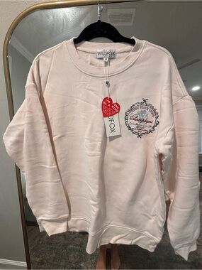 Wildfox Light Pink 'Champagne' Crewneck Sweatshirt